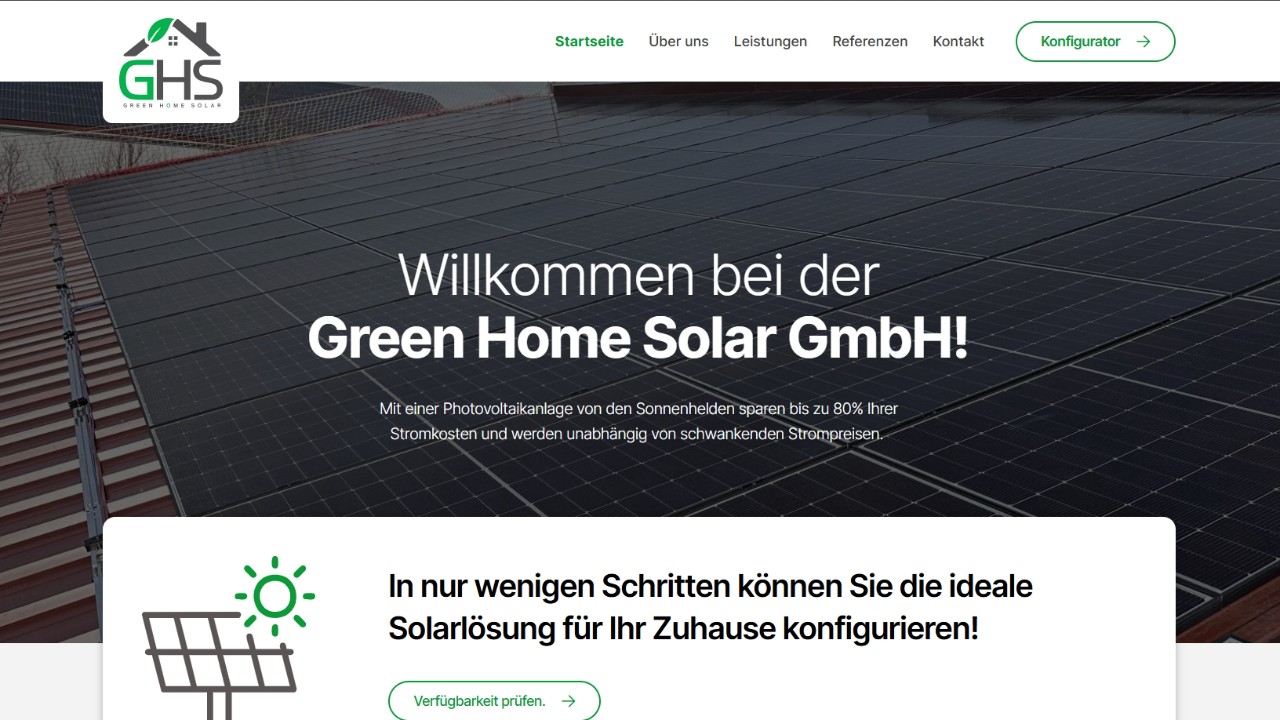 Green Home Solar GmbH Website